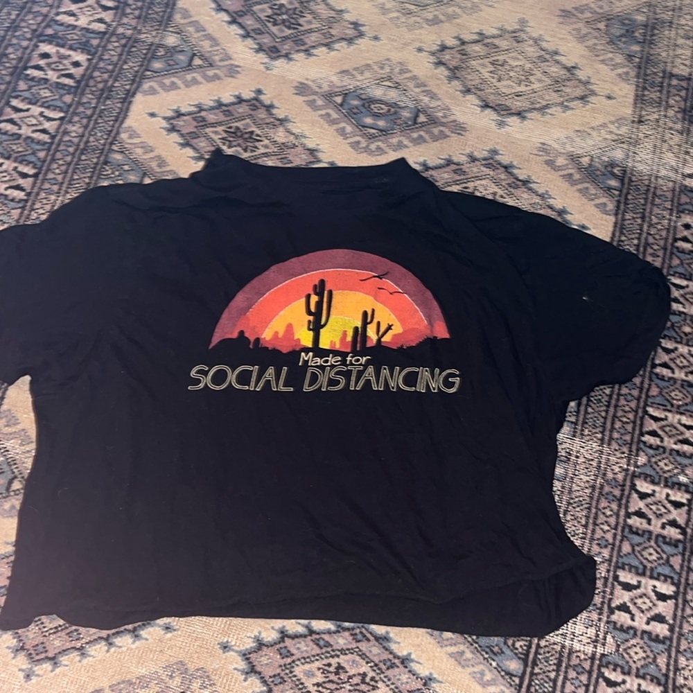 OBSESSIVE LOVE - Cactus Social Distancing Cropped Tee